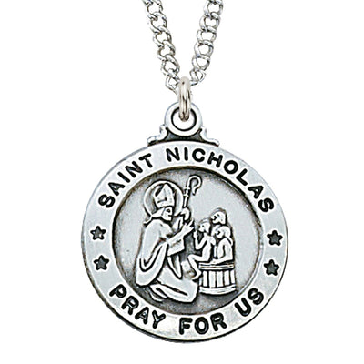 Sterling Silver St Nicholas Medal (3/4