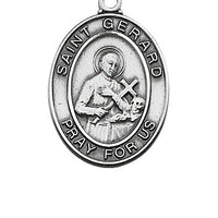 (L683gr) Sterling Sil. St Gerard Medal - Unique Catholic Gifts