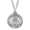 St Gregory Medal Sterling Silver 3/4" - Unique Catholic Gifts