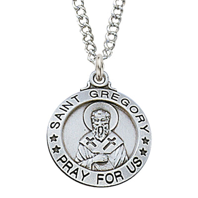 St Gregory Medal Sterling Silver 3/4