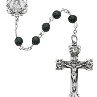 (164asf) 6mm Genuine Black Onyx Rosary - Unique Catholic Gifts