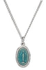 (L1203mibbb) Ss Miraculous With Blue Enamel - Unique Catholic Gifts