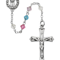 (602sf) 5mm Multi Swarovski Rosary - Unique Catholic Gifts