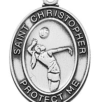 (L676vb) Ss Volleyball Md 18" Ch & Bx - Unique Catholic Gifts