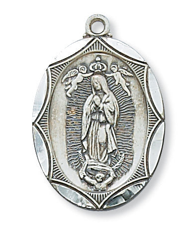(L2503gu) Ss Guadalupe Medal 24 Ch &" - Unique Catholic Gifts