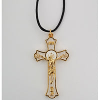 (H9156-plc) Gp2" White Holy Mass Crucifix - Unique Catholic Gifts