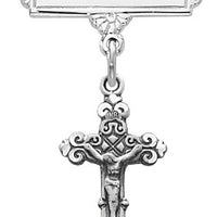 (429l) Ss Crucifix Baby Pin - Unique Catholic Gifts