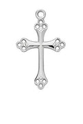 Sterling Silver Cross (13/16") on 16" chain - Unique Catholic Gifts