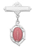 (432l) Ss Pink Mirac Rf Baby Pin - Unique Catholic Gifts