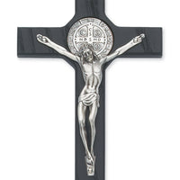 (79-42649) 8" Black St. Benedict Crucifix - Unique Catholic Gifts