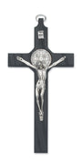 (79-42649) 8" Black St. Benedict Crucifix - Unique Catholic Gifts