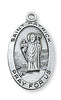 Sterling Silver St Patrick Medal (1 1/8") on 24" chain L550PT - Unique Catholic Gifts