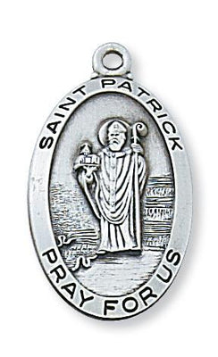 Sterling Silver St Patrick Medal (1 1/8