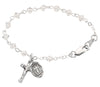 (Br126) 5 1/2" Crystal Baby Bracelet - Unique Catholic Gifts