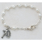 (Br177d) 5 1/2" Pearl Baby Bracelet - Unique Catholic Gifts
