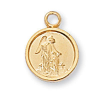 (J107ga) G/ss Guard Angel Medal 16" C+b - Unique Catholic Gifts
