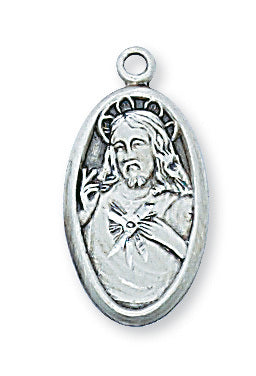 (L66sc) Ss Scapular Medal 18" Ch&bx - Unique Catholic Gifts