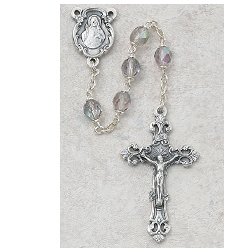 (875-amg) 6mm Ab Amethyst/june Rosary - Unique Catholic Gifts