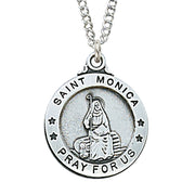 (L600mn) Sterling Silver St. Monica 20" Chain & Box - Unique Catholic Gifts