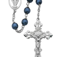 (R388rf) 7mm Blue Rosary - Unique Catholic Gifts
