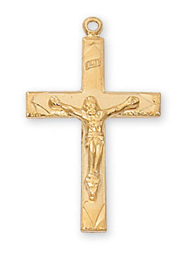 (J7027) G/ss Crucifix 18 Ch&bx" - Unique Catholic Gifts