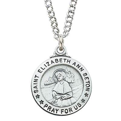 St Elizabeth Ann Seton Medal Sterling Silver 3/4