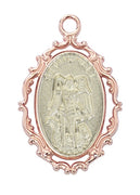 (Jr798) Rose Gold St. Michael 18ch&bx" - Unique Catholic Gifts