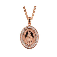 (Jr800) Rose Gold Crystal Miraculous - Unique Catholic Gifts