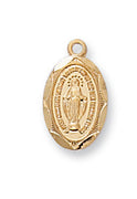 (J569b) G/s Baby Oval Mirac 13 Ch/w" - Unique Catholic Gifts