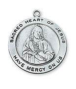 (L567) Ss Round Sacred Heart 24ch&" - Unique Catholic Gifts