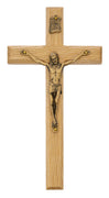 (80-07) 8" Oak Crucifix, Bagged - Unique Catholic Gifts