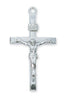 (L9081)  Sterling Silver  Crucifix 20" Chain and Box - Unique Catholic Gifts