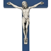 (81-79) 10" Blue Ei-8 Crucifix Bagged - Unique Catholic Gifts