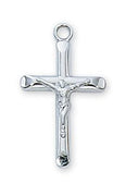 Sterling Silver Crucifix (13/16") on 18" chain - Unique Catholic Gifts