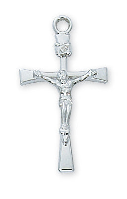 (L9119)   Sterling Silver  Crucifix 18