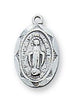 STERLING SILVER MIRACULOUS MEDAL 16"CH&BX L1203MI - Unique Catholic Gifts