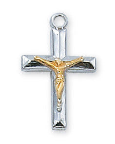(L9088)  Sterling Silver  Crucifix 18