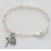 (Br121d) 5 1/2" Rose Baby Bracelet - Unique Catholic Gifts