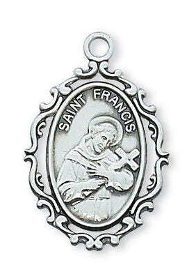 St Francis of Assisi Sterling Silver Medal 1