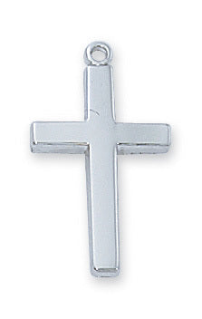 (L7001) Ss Cross 18 Chain & Box" - Unique Catholic Gifts