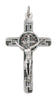 (760-128) Silver Ox Black St. Ben Crucifix - Unique Catholic Gifts