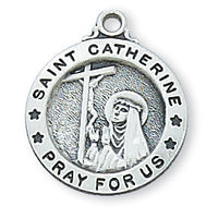 St. Catherine of Sienna Medal Sterling Silver 5/8" - Unique Catholic Gifts