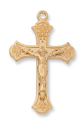 (J5002s) G/ss Crucifix 18 Ch&bx