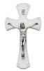 (79-66) 7" White/silver Crucifix/blue - Unique Catholic Gifts