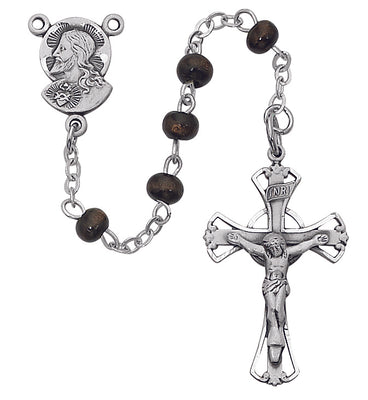 Brown Wood Rosary 5mm - Unique Catholic Gifts
