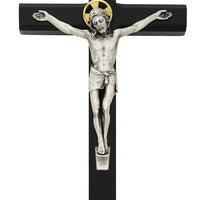 (80-191) 10" Black Ei-8 Crucifix - Unique Catholic Gifts