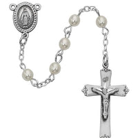 Pearl Rosary (3mm) - Unique Catholic Gifts