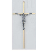 (C510-148ls) 10 Brass Crucifix W/sil Corpu" - Unique Catholic Gifts