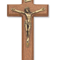 (79-42476) 7" Stained Walnut Cfx Gold Cor - Unique Catholic Gifts