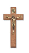 (79-42476) 7" Stained Walnut Cfx Gold Cor - Unique Catholic Gifts